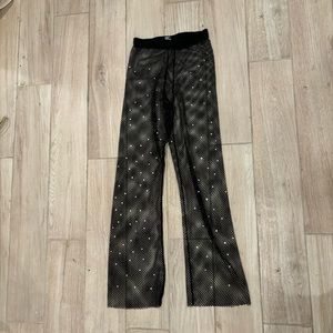 mesh sparkle pants